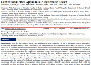Treatment Outcome and Efficiency of Aligners Compared with Conventional Fixed Appliances: A Systematic Review